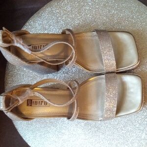 Brand New IDIFU Shimmering Golden Strappy Sandals